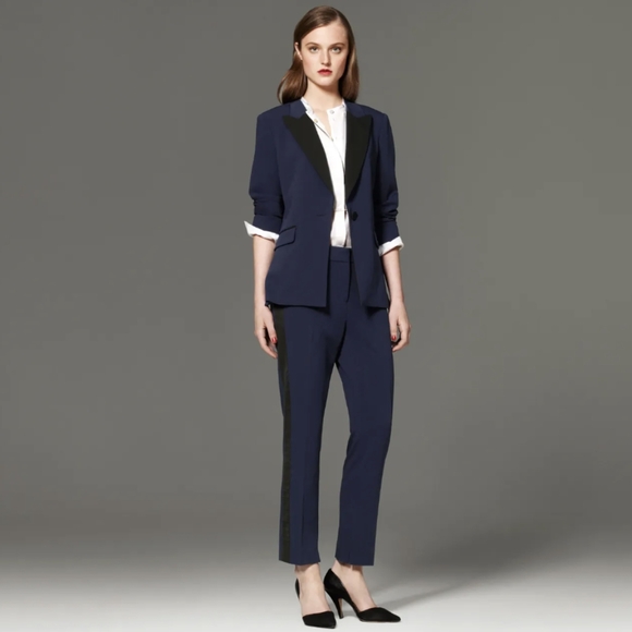 🆕 Philip Lim for Target Tuxedo Blazer Blue Black XL Women's